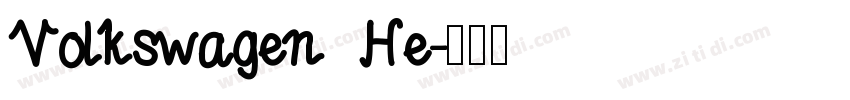 Volkswagen He字体转换